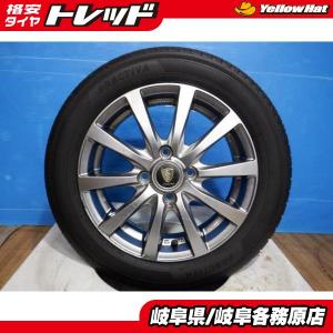 処分市 中古タイヤホイール4本セット ユーロスピード 14x4.5J+43 4H100 + ヨコハマ...