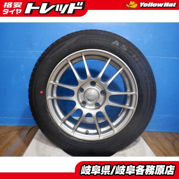 中古ホイール+新品タイヤ4本 RIVAZZA 16x7J+38 5H114.3 + アロースピード ...