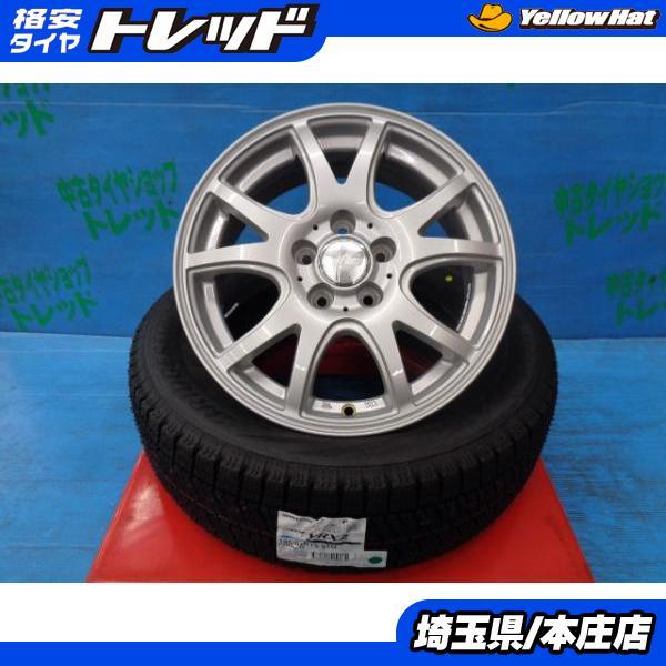 ウィッシュ プリウス 中古 ファング ホイール 15インチ 6.0J +43 5H100 新品 冬 ...