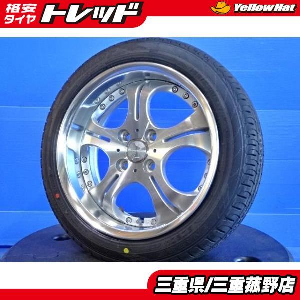 軽 ワーク ユーロライン 6.5J +35 4H100 165/55R15インチ ダンロップ エナセ...