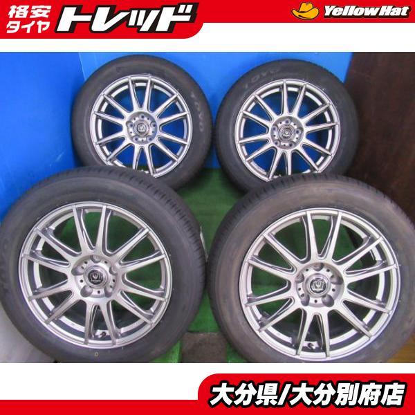 送料無料 トーヨータイヤ 215/55R17  17インチ タイヤホイールセット エスティマ クラウ...