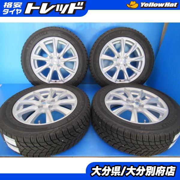 在庫処分 社外アルミ 16インチ 6.5J +45 4H100 MICHELIN ミシュラン 冬タイ...