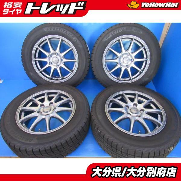 送料無料 社外アルミ 16インチ 6.5J +53 5H114.3 プラクティバ 215/60R16...