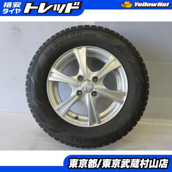 中古 4本セット 2021年 ヨコハマ アイスガード6 IG60 185/70R14 88Q + フ...