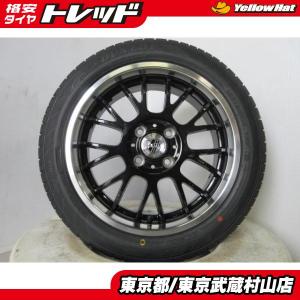 スペーシア ムーヴ タント 等!! 新品夏 中古セット 165/55R15 ダンロップ EC204 + AMD 15 インチ 5J +45 4H100 武蔵村山 軽 メッシュ