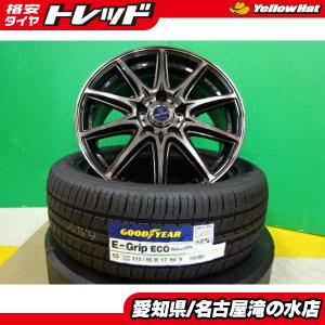 カムリ ティアナ グッドイヤー EG01 215/55R17 新品 タイヤ 中古 アルミ 4本セット スマック ラヴィーネ 17インチ 7.0J +38 5H114.3｜tire-shop-tread