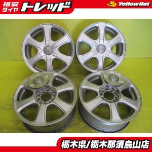 中古アルミホイール 15インチ ダンロップ PRD マルチホイール 6.5J 15 10H 100 114.3 +45 シルバー 冬用 車検用 間に合わせ等に