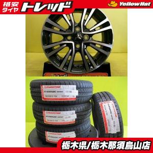 ミツビシの軽カー 165/55R15 新品輸入タイヤ アジアンタイヤ 中古アルミ ミラージュ純正 5.0J 15インチ 4/100 +46 ブラックポリッシュ