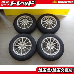 165/70R14 ダンロップ EC204 中古アルミ 5.5J +45 4H100 アクア スペイド ポルテ ヴィッツ マーチ スイフト 等 夏用セット 埼玉｜tire-shop-tread