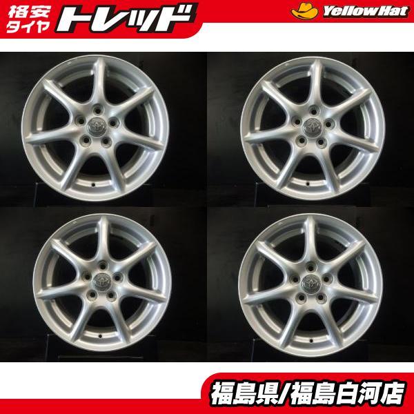 中古アルミ トヨタ 50系 エスティマ 純正 ホイール 7.0-17 5/114 +50 シルバー ...