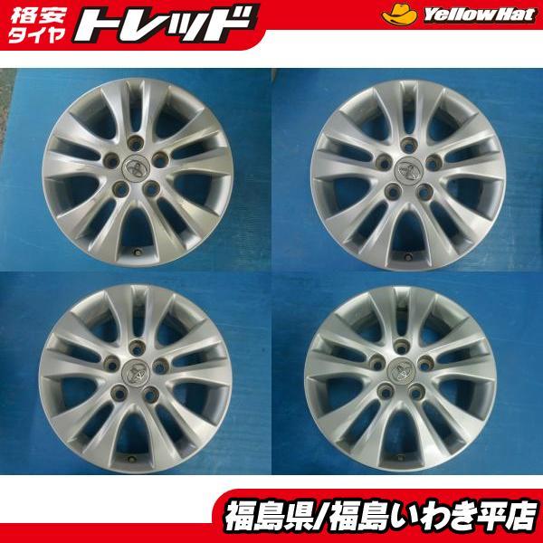 中古４本セットホイール トヨタ純正平座ナット仕様 70系 NOAH VOXY用 16インチ6.0J+...