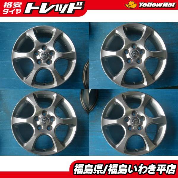 福島いわき★ 中古ホイール４本セット トヨタ エスティマ純正平座ナット仕様 17X6.5J 50 5...
