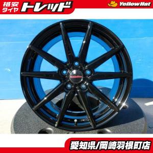 ①ちゅんちゅん丸weds Fang 17インチ 7J +47 PCD100 4本 新品 黒 WEDS FANG 17インチ7J +47 5H 5穴 PCD 100 アルミホイール