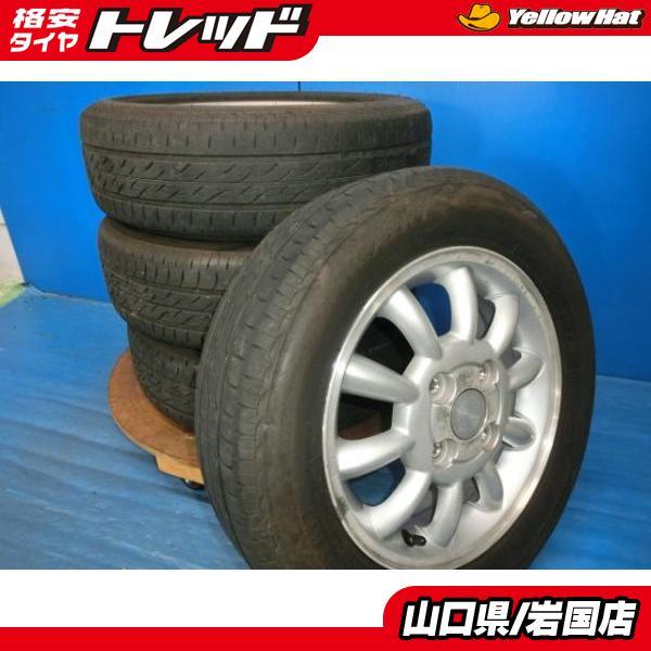 送料無料 中古 ブリヂストン ネクストリー 155/65R13 73S スズキ純正 ホイール 4本 ...