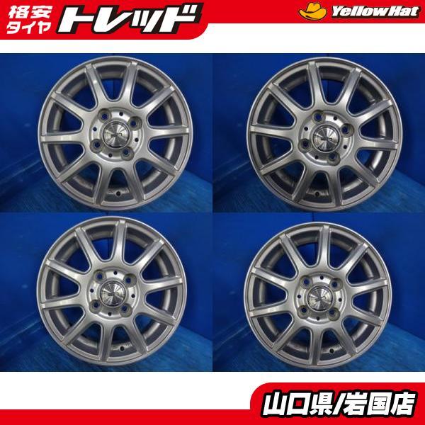 送料無料 中古品 Slh アルミホイール 13-4.0J IS45 4H PCD100 スタッドレス...