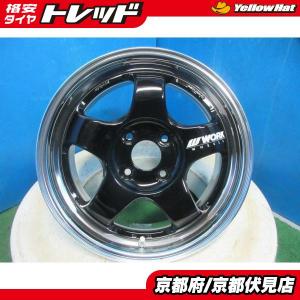 4本 極上品!! WORK MEISTER S1 ワーク マイスター アルミホイール 15インチ 6.5J +56 100 4H ブラック