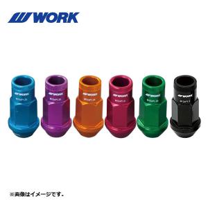 WORK ワーク エモーション 軽量レーシングナット オレンジ 19HEX M12