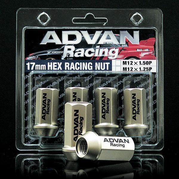 YOKOHAMA WHEEL ADVAN Racing 17mm HEX レーシングナット (4個)...