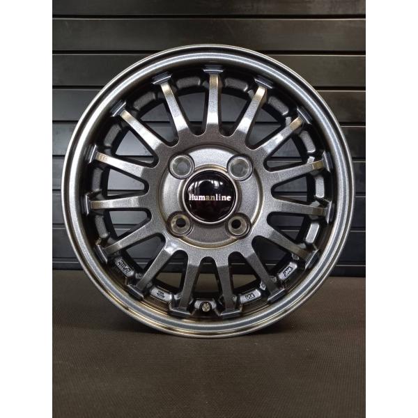 アルミホイール Humanline HF-15 4Jx13 +43 4H100 4本　JWL-T ◆...