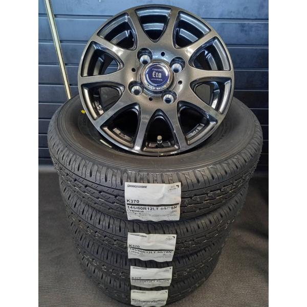 【2025年製】ブリヂストン K370 145/80R12 80/78+TIRADO ETA 4Jx...