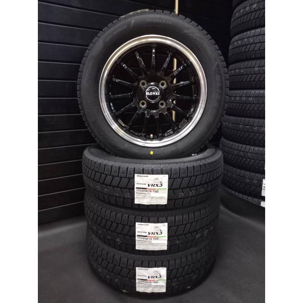 在庫あり【2025年製】ブリヂストン BLIZZAK VRX3 155/65R14+TB015F 4...