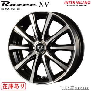 インターミラノ Razee XV 12インチ 4.00B JWL-T P.C.D:100 4穴 インセット：42 ブラックポリッシュ アルミホイール4本セット 軽トラ 等に