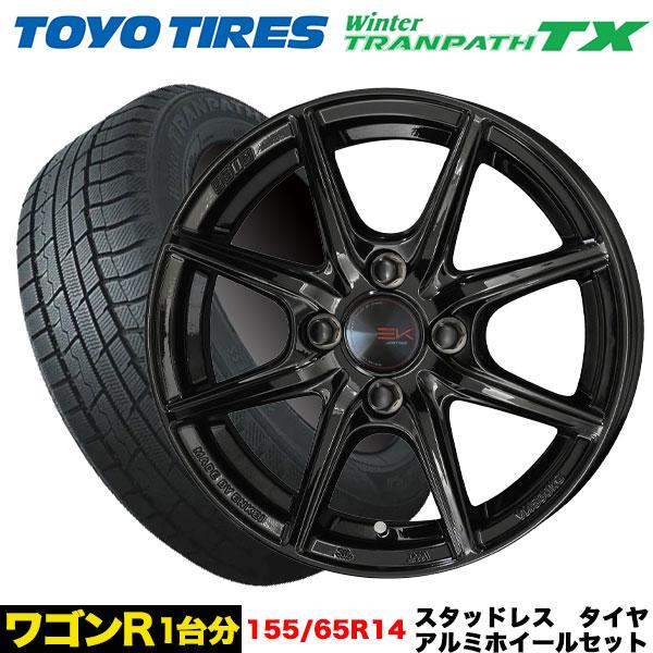 ワゴンR/スペーシア/アルト等 スタッドレス＆ホイール4本SET TOYO トランパスTX 155/...