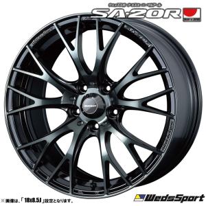 Weds ウェッズ WedsSport ウェッズスポーツ SA-20R 18インチ リム幅7.5J インセット+45 5穴 PCD100 WBC（ウォースブラッククリアー） 送料無料 ホイール1本のみ