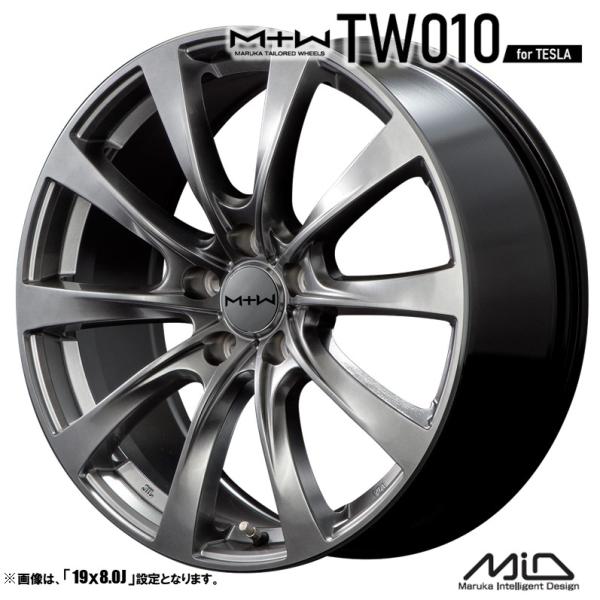 4本セット M.I.D マルカサービス MTW TW010 19インチ リム幅8.0J インセット+...