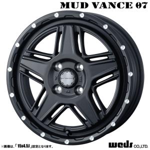 ホイール4本セット Weds ウェッズ MUD VANCE 07 マッドヴァンス 12インチ リム幅4.0J インセット+40 4穴 PCD100 フルマットブラック｜tireichiba