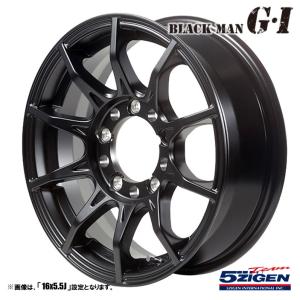 ホイール4本セット 5ZIGEN ゴジゲン BLACKMAN G・I ブラックマン ジーアイ 16インチ リム幅5.5J インセット+20 5穴 PCD139.7 マットブラック ジムニー｜tireichiba