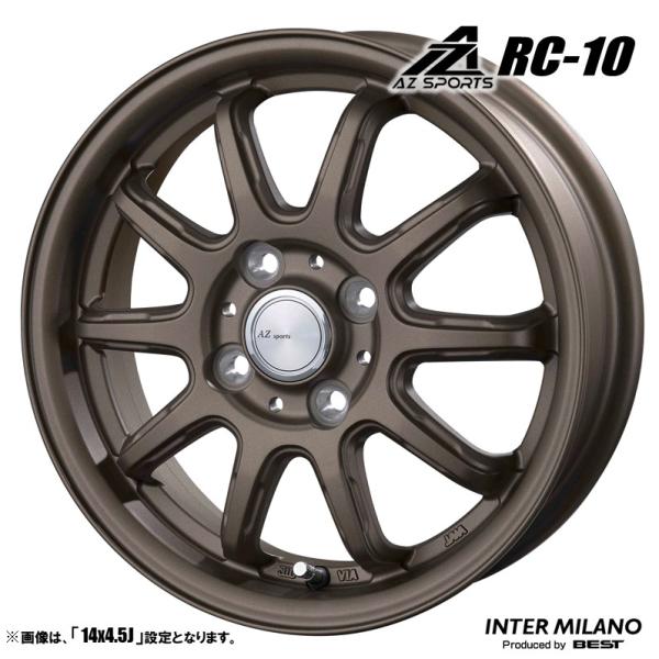 4本セット AZ sports エーゼットスポーツ RC-10 13インチ リム幅4.0J インセッ...