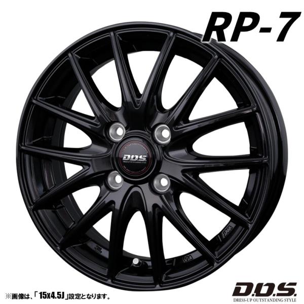 ホイール4本セット BADX バドックス D.O.S ディーオーエス RP-7 14インチ リム幅4...