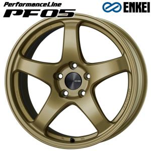 4本セット ENKEI エンケイ PerformanceLine PF05 パフォーマンスライン 17インチ リム幅7.0J インセット+45 5穴 P.C.D114.3 ゴールド｜tireichiba