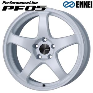 4本セット ENKEI エンケイ PerformanceLine PF05 パフォーマンスライン 17インチ リム幅7.0J インセット+45 5穴 P.C.D114.3 ホワイト｜tireichiba