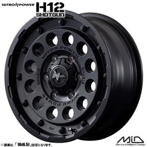 ホイール4本セット M.I.D マルカ NITRO POWER ナイトロパワー H12 SHOTGUN ショットガン 15インチ リム幅6.0J インセット+33 6穴 PCD139.7 バレルブラック