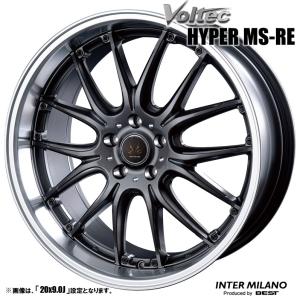 4本セット VOLTEC ボルテック HYPER MS-RE 20インチ リム幅9.0J インセット+35 5穴 PCD114.3 ガンメタ/リムポリッシュ 【法人宛て発送の場合、送料無料】｜tireichiba