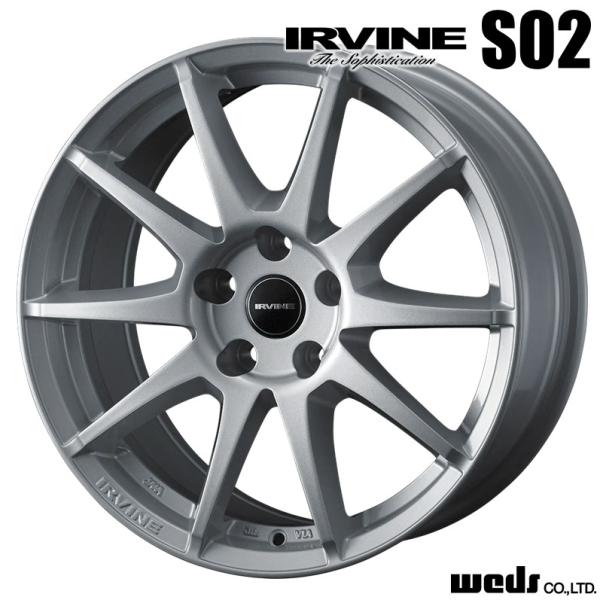 4本セット Weds ウェッズ IRVINE S02 17インチ リム幅7.0J インセット+43 ...