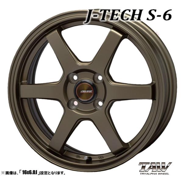 ホイール4本セット TRYALPHA トライアルファ J-TECH S-6 ジェイテック 14インチ...