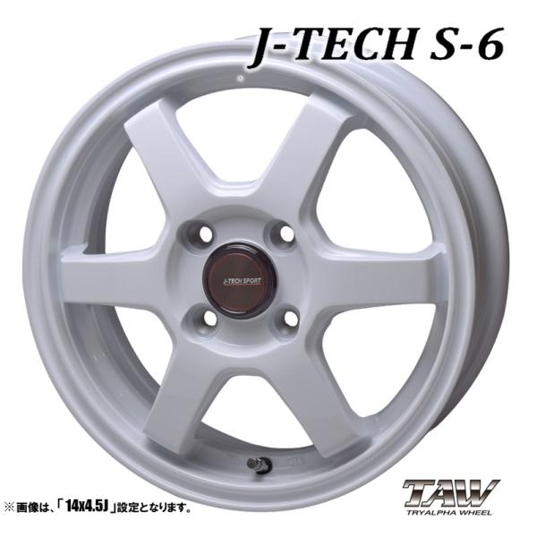 ホイール4本セット TRYALPHA トライアルファ J-TECH S-6 ジェイテック 14インチ...