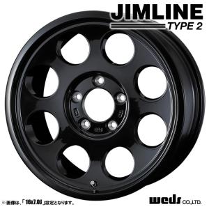 4本セット Weds ウェッズ JIMLINE ジムライン TYPE2 タイプ2 15インチ リム幅6.0J インセット+0 5穴 PCD139.7 マットブラック ジムニーシエラ｜tireichiba