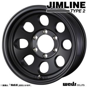 4本セット Weds ウェッズ JIMLINE ジムライン TYPE2 タイプ2 16インチ リム幅6.5J インセット-5 6穴 PCD139.7 マットブラック｜tireichiba