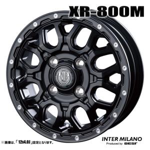 4本セット MUDBAHN マッドバーン XR-800M 14インチ リム幅4.5J インセット+45 4穴 PCD100 マットブラック/ピアスポリッシュ 【法人宛て発送の場合、送料無料】｜tireichiba