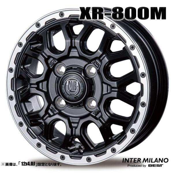 4本セット MUDBAHN マッドバーン XR-800M 14インチ リム幅4.5J インセット+4...