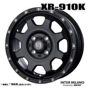 4本セット MUDBAHN マッドバーン XR-910K 14インチ リム幅4.5J インセット+45 4穴 PCD100 マットブラック/ピアスポリッシュ 【法人宛て発送の場合、送料無料】