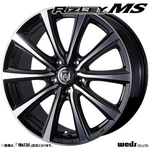 ホイール4本セット Weds ウェッズ RIZLEY MS ライツレー 16インチ リム幅6.5J インセット+53 5穴 PCD114.3 ブラックポリッシュ【法人宛発送の場合、送料無料】｜tireichiba