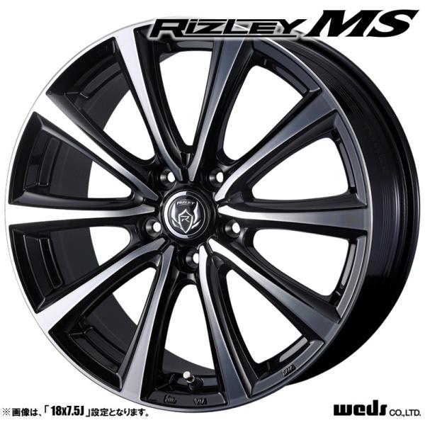 ホイール4本セット Weds ウェッズ RIZLEY MS ライツレー 18インチ リム幅7.5J ...