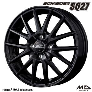 4本セット SCHNEIDER シュナイダー SQ27 12インチ リム幅4.0J インセット+42 4穴 PCD100 MID マルカサービス メタリックブラック JWL-T｜tireichiba