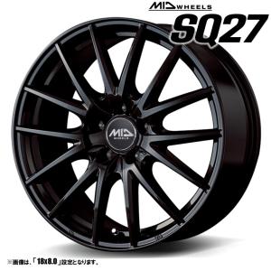 4本セット SCHNEIDER シュナイダー SQ27 18インチ リム幅7.0J インセット+50 5穴 PCD114.3 MID マルカサービス メタリックブラック｜tireichiba