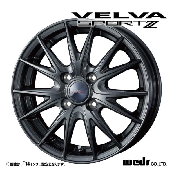 4本セット Weds ウェッズ VELVA SPORT2 ヴェルヴァ スポルトツー 14インチ リム...